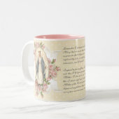 記憶祈りの言葉:ヴィンテージ賛美ヴァージンMary D ツートーンマグカップ (正面左)