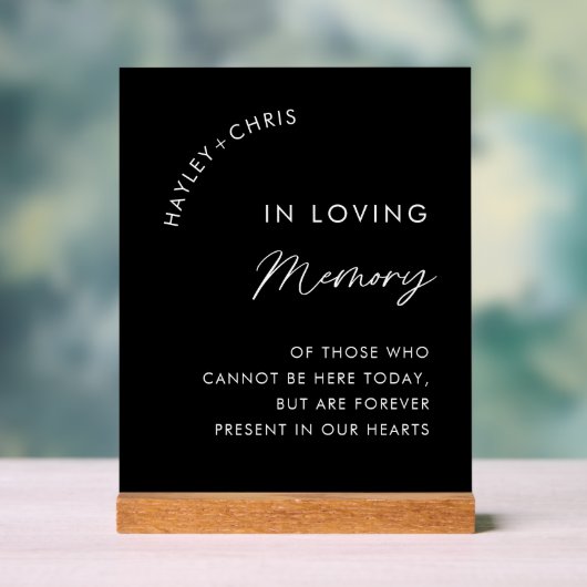 記憶結婚を愛する黒人 アクリルサイン (ニュートラル)