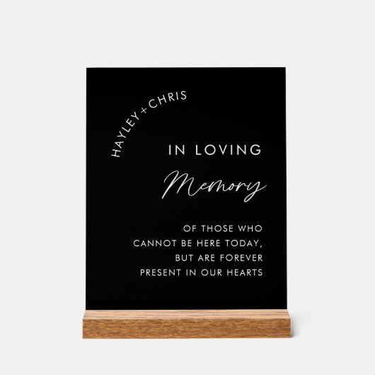 記憶結婚を愛する黒人 アクリルサイン (正面)