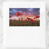 記憶 |ケシ畑 長方形シール (バッグ)