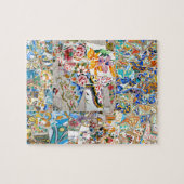 記憶。 公園Güell。 素晴らしいモザイク。 部1. ジグソーパズル (横)