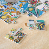 記憶。 公園Güell。 素晴らしいモザイク。 部1. ジグソーパズル (側面)