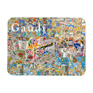 記憶。 公園Güell。 素晴らしいモザイク。 部1. マグネット