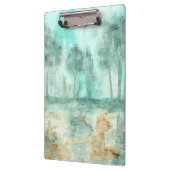 記憶、抽象的な景色の木の芸術の絵画 クリップボード (左)