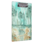 記憶、抽象的な景色の木の芸術の絵画 クリップボード (右)