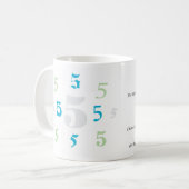 記数法5マグカップ コーヒーマグカップ (正面左)