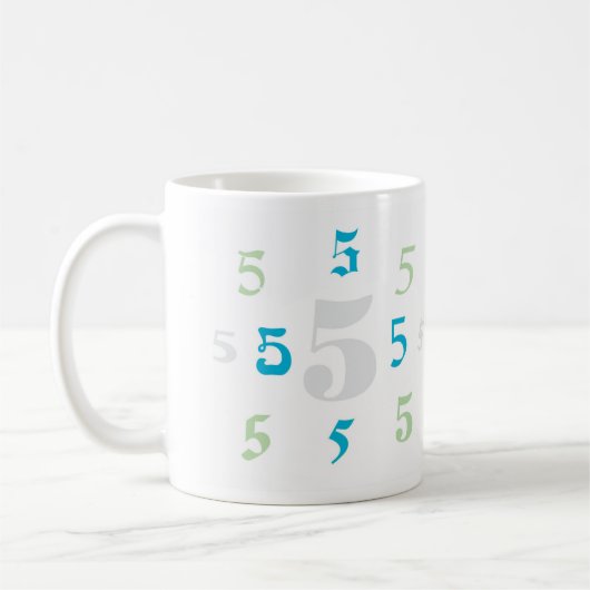 記数法5マグカップ コーヒーマグカップ (左)