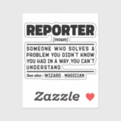 記者の名詞レポートのプレス通信クール シール (シート)