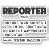 記者の名詞レポートのプレス通信クール シール (正面)