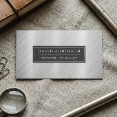 記者ジャーナリストモダン – つや消しメタルの外観 名刺