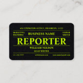 記者ジャーナリスト 名刺 (正面)