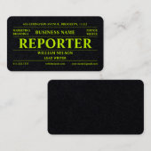 記者ジャーナリスト 名刺 (正面/裏面)