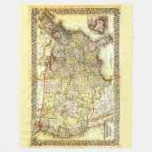 記載された統一された地図 フリースブランケット (正面)