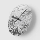 記述からの捕鯨のアメリカインディアン方法、 ラウンド壁時計 (傾斜)