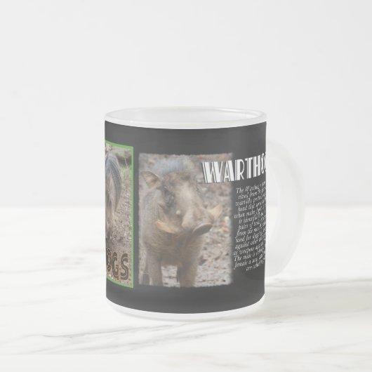 記述を含むWARTHOGS フロストグラスマグカップ (正面右)