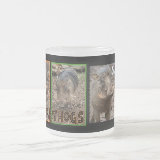 記述を含むWARTHOGS フロストグラスマグカップ (中央)