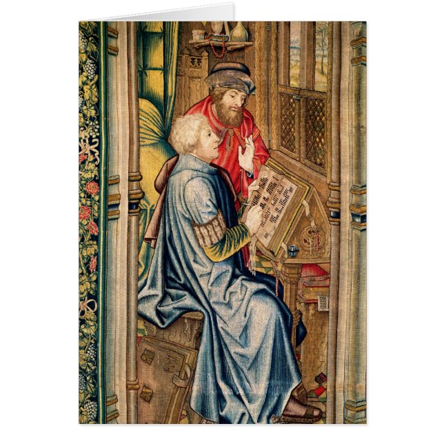 記述を書いている筆記者 (正面)