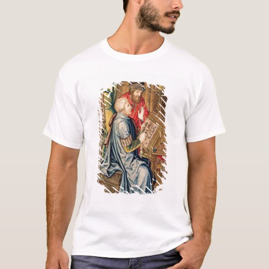記述を書いている筆記者 Tシャツ (正面)