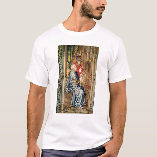 記述を書いている筆記者 Tシャツ (正面)