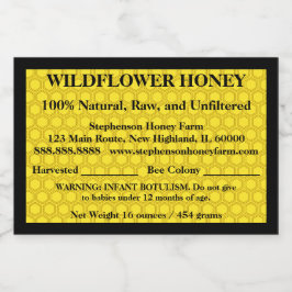 記述的なハニージャー（バージョン2） フードラベル