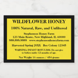 記述的なハニージャー（バージョン5） フードラベル