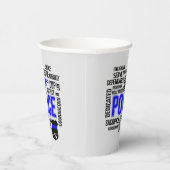 記述的な言葉を持つ警察パーティーカップ 紙コップ (右)