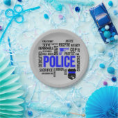 記述語を持つ警察のパーティープレート ペーパープレート (パーティー)