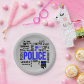 記述語を持つ警察のパーティープレート ペーパープレート (パーティー)