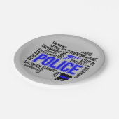 記述語を持つ警察のパーティープレート ペーパープレート (アングル)