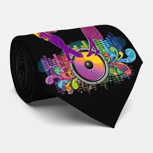 記録および音楽ビートの振動ダンスのカップル ネクタイ (ロール)