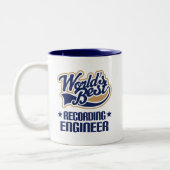 記録するためのギフトのアイディアエンジニア(世界のベスト)を ツートーンマグカップ (左)