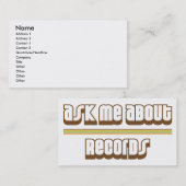 記録について私に尋ねて下さい 名刺 (正面/裏面)