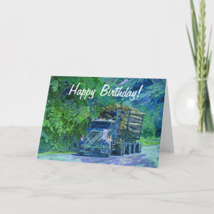 記録のトラックのおもしろいなトラック運転手の誕生日カード カード