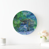 記録のトラックの製材索引力の柱時計 ラージ壁時計 (ホーム)