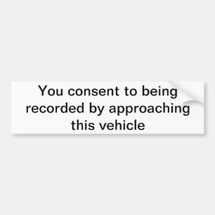 記録の承諾 バンパーステッカー