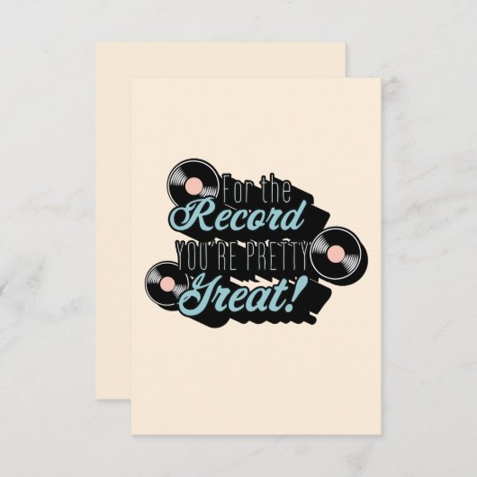 記録はあなたはかわいらし素晴らし!カード サンキューカード (正面/裏面)