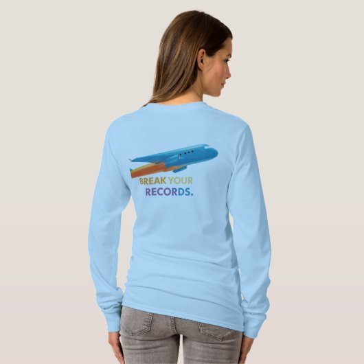 「記録を破る」 Tシャツ (裏面フル)