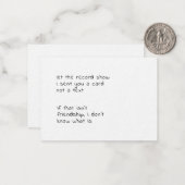 記録を見せれば私はカードを送ったスナーキー・バット ノートカード (正面/裏面インサイチュ)