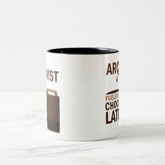 記録係のギフト(おもしろいな) ツートーンマグカップ (中央)