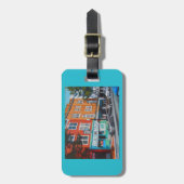 記録的なバーが付いている荷物のラベル ラゲッジタグ (正面縦)