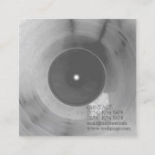 記録的なプレートの金ゴールドの輝やきのラベルの一見 スクエア名刺 (裏面)