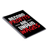 記録的な利益は未払いの賃金である ノートブック (右側)