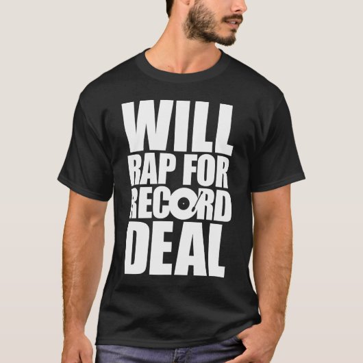 記録的な取り引き-白いタイプのために叩きます Tシャツ (正面)