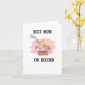 記録的な心のこもった母の日記入り カード (黄色い花)