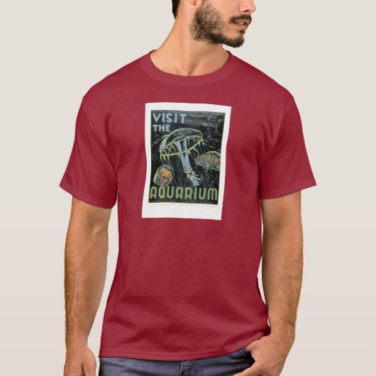 訪問して下さいアクアリウム- WPAポスター-を Tシャツ (正面)