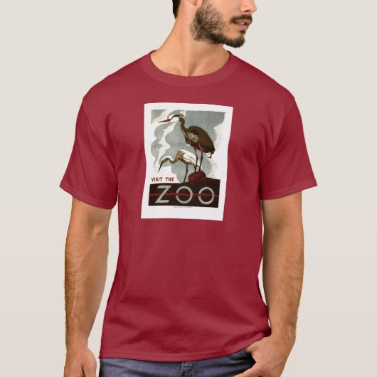 訪問して下さい動物園- WPAポスター-を Tシャツ (正面)