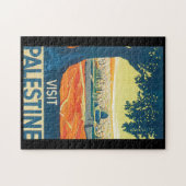 訪問のパレスチナのヴィンテージ旅行ポスター ジグソーパズル (横)