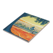 訪問のパレスチナのヴィンテージ旅行ポスター タイル (側面)