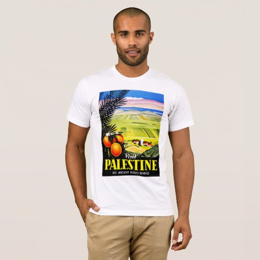 訪問のパレスチナの~は復興する古代美しいを見ます Tシャツ (正面フル)