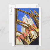 訪問のプラハのヴィンテージ旅行ポスター芸術 ポストカード (正面/裏面)